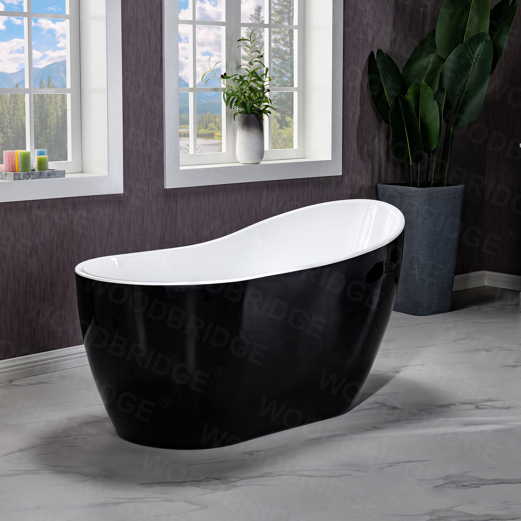 WOODBRIDGE B0006-C Bathtub, Chrome
