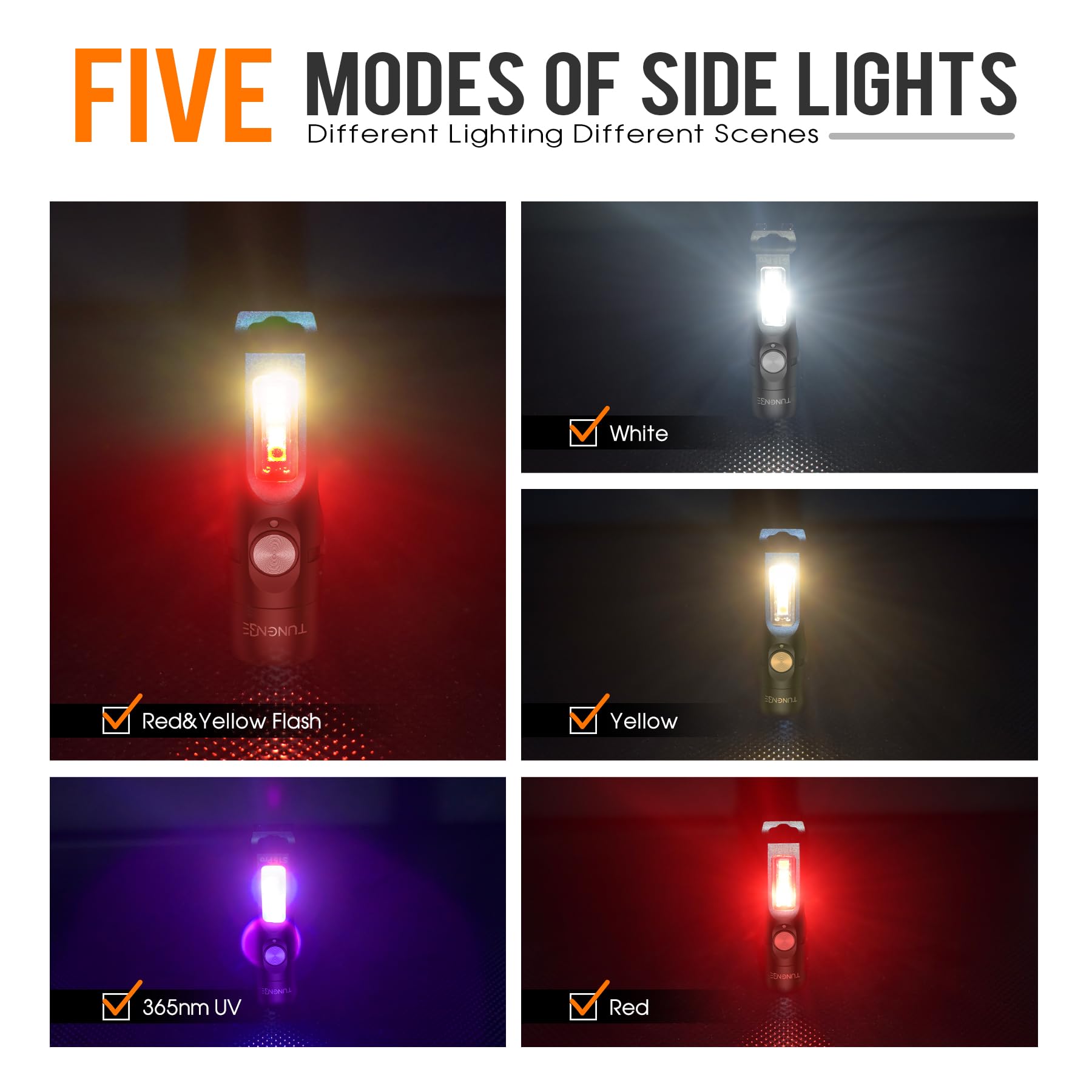 S15PRO-TK 7075 Aluminum Keychain Flashlight Rechargeable, 750 Lumens EDC Mini Flashlight, Pocket Light with 5 Side Light + Screwdriver & Quick-Release Tail Cap for Emergencies, Maintenance, Khaki