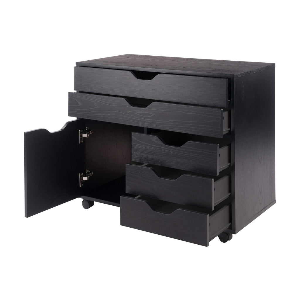 Winsome Halifax Mobile Storage Cabinet with Doors & Drawers, Stylish & Functional Home Storage Cabinet for Filing, Kitchen Organization, Moveable Furniture for Office, Dorms, Apartments