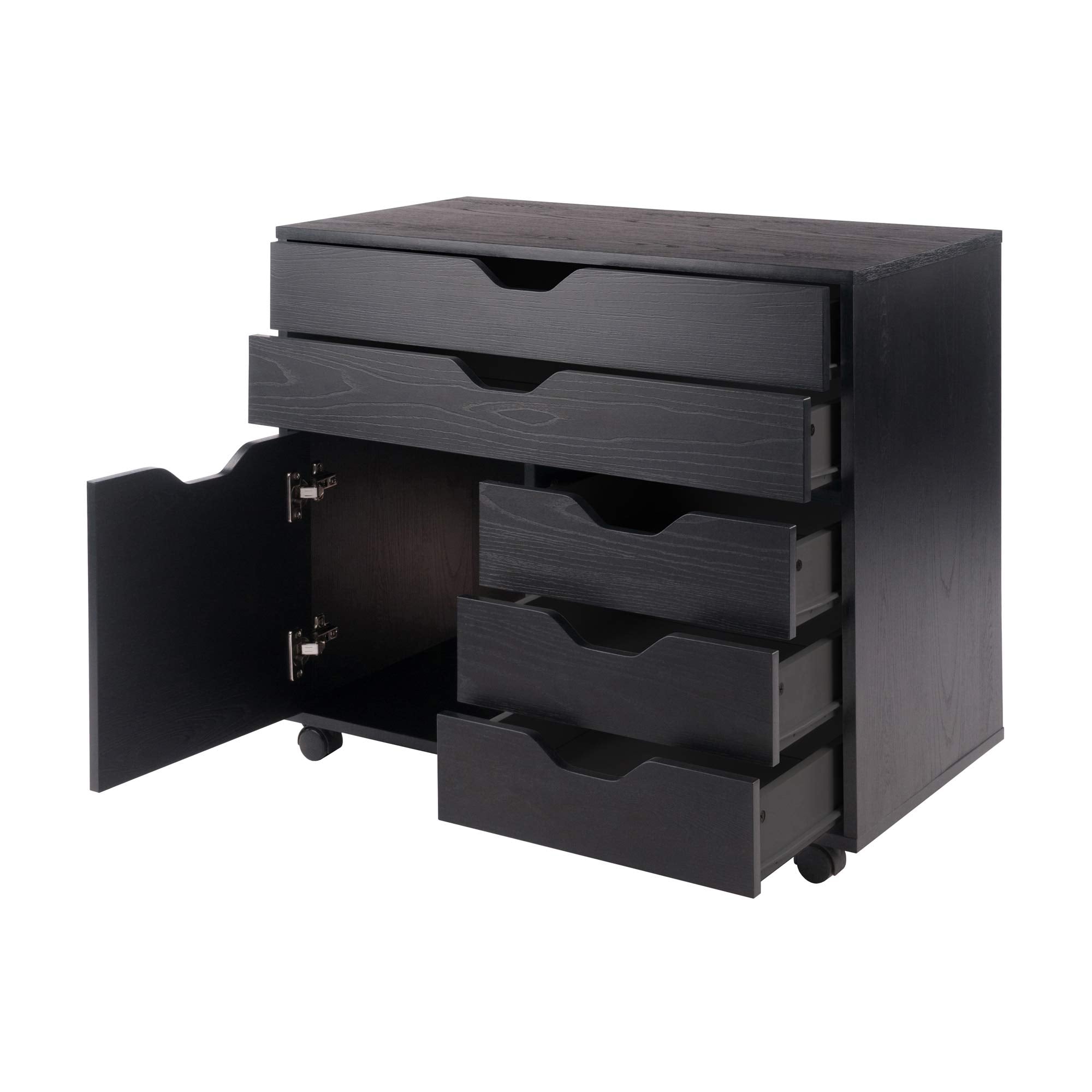 Winsome Halifax Mobile Storage Cabinet with Doors & Drawers, Stylish & Functional Home Storage Cabinet for Filing, Kitchen Organization, Moveable Furniture for Office, Dorms, Apartments