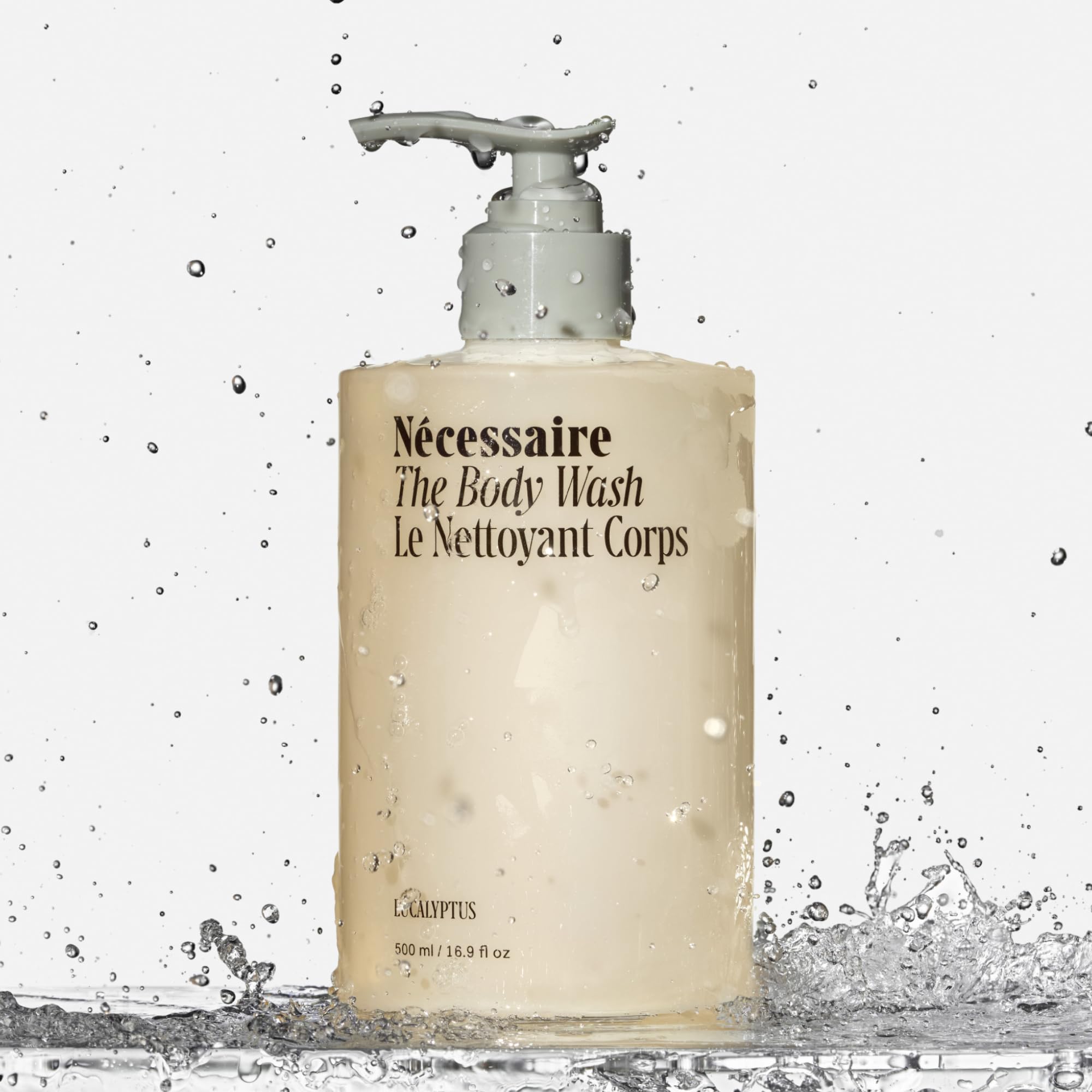 Nécessaire The Body Wash Eucalyptus — Multi-Oil Shower Gel Body Wash for Women + Men. Non-Comedogenic + Hypoallergenic for Sensitive Skin with Niacinamide. 500ml/16.9 fl oz