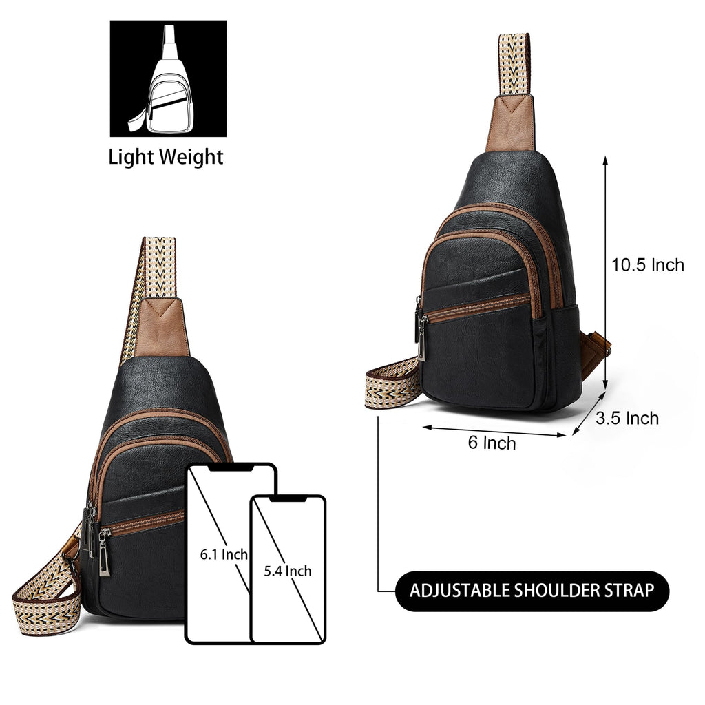 Sling Bag Crossbody Bags for Women Small Cross Body Bag Fanny Packs Chest Sling Purse for Daily Travel Leisure Sport