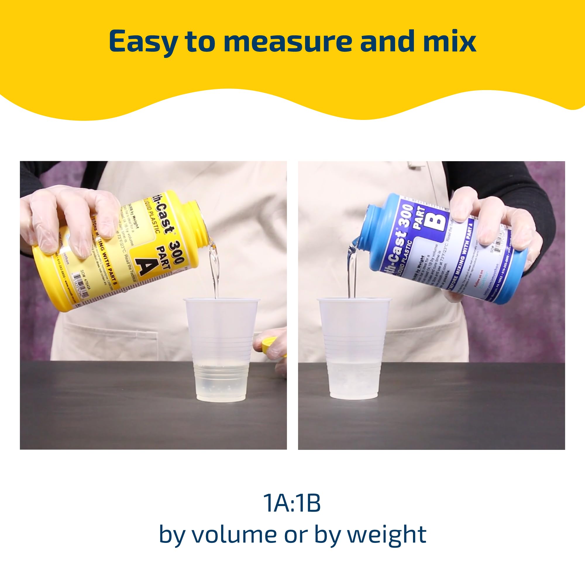 Smooth-Cast 300 - Bright White, Ultra Low Viscosity Liquid Plastic - Pint Unit