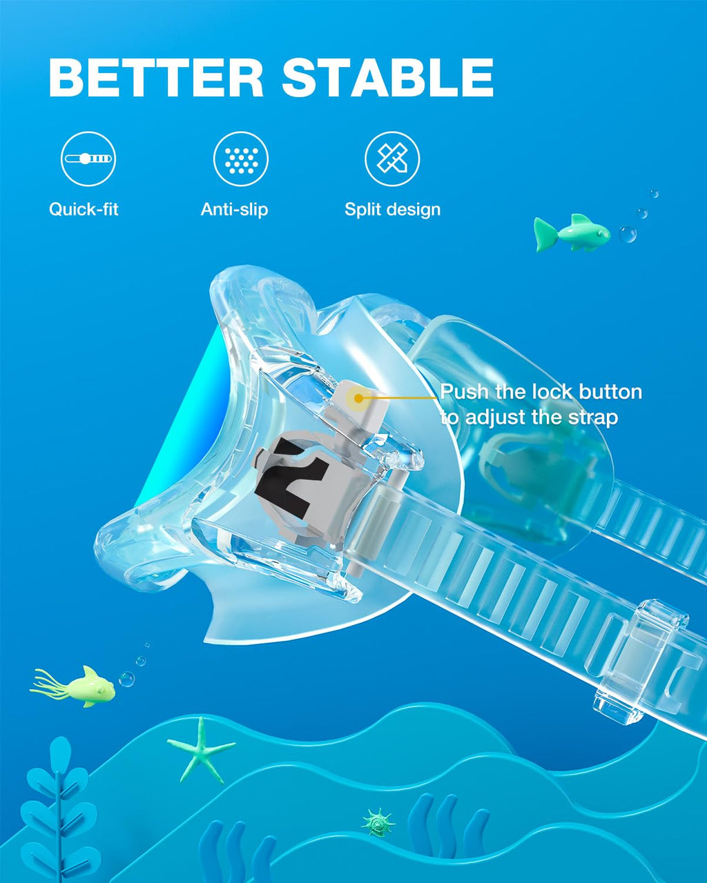 ZIONOR Kids Swim Goggles, G1MINI SE No Leak Anti-Fog Goggles for Kids 6-14, Soft Silicone Comfort Fit, Easy Adjust Strap