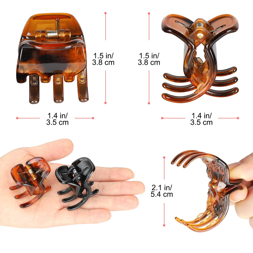 6 Pieces Morhom Jaw Clips, 1.3 Inch Hair Claw Clips for Thick or Medium Hair