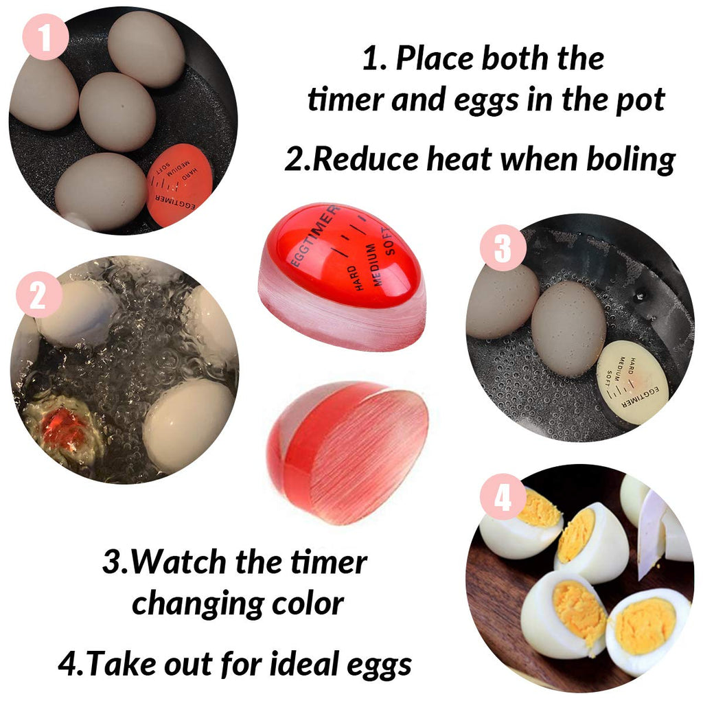 Lasubst Egg Timer for Boiling Eggs that Changes Color When Done, Blue
