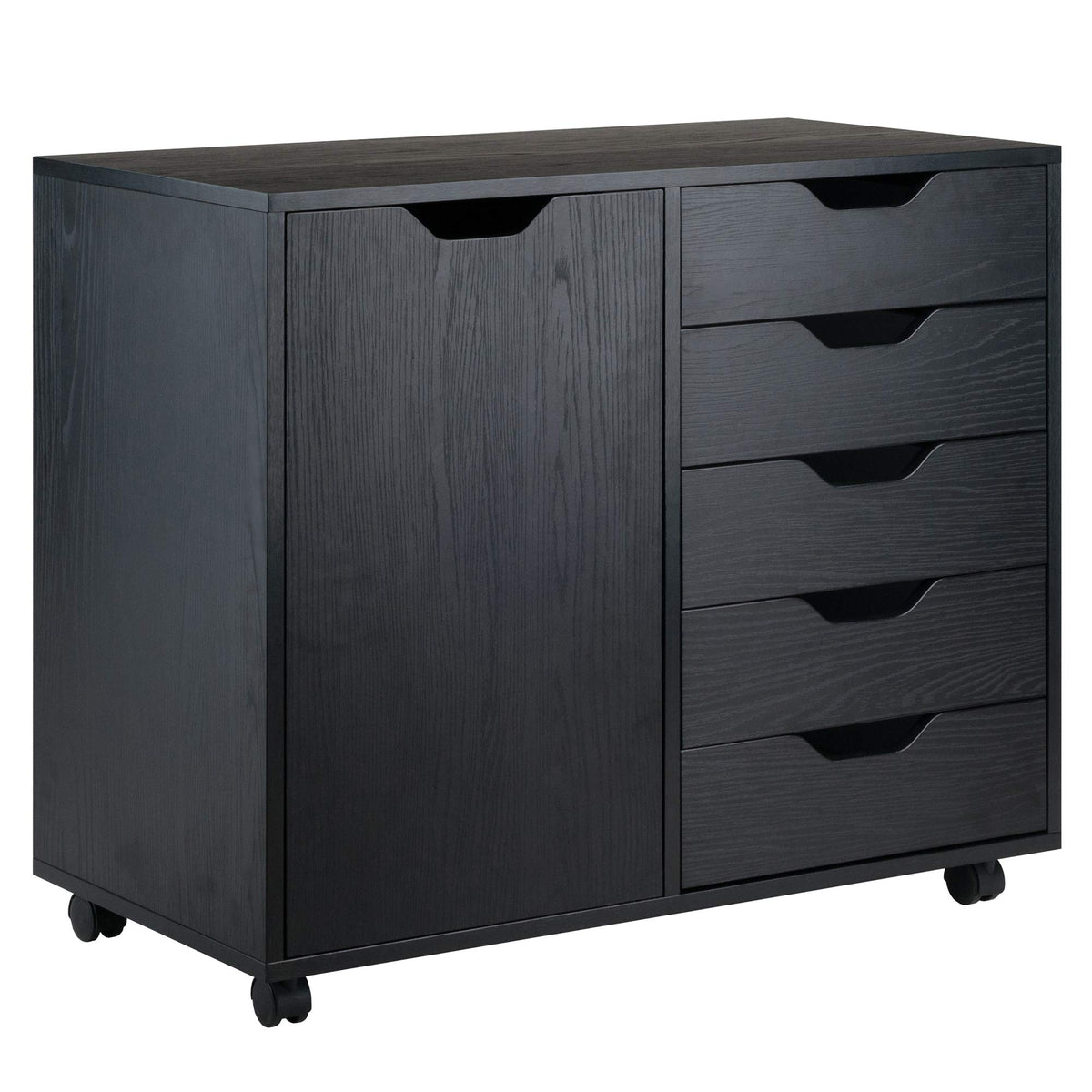 Winsome Halifax Mobile Storage Cabinet with Doors & Drawers, Stylish & Functional Home Storage Cabinet for Filing, Kitchen Organization, Moveable Furniture for Office, Dorms, Apartments