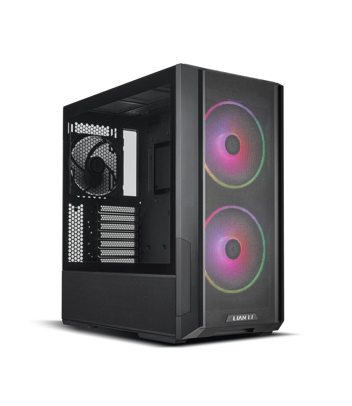 LIAN LI LANCOOL 207 Compact ATX RGB Gaming Computer Case, Airflow Optimized Mesh Panels Tower Chassis w/ 2x140mm ARGB,2x120mm PWM Fans Pre-Installed, USB Type-C Port, Tempered Glass Side Panel (Black)
