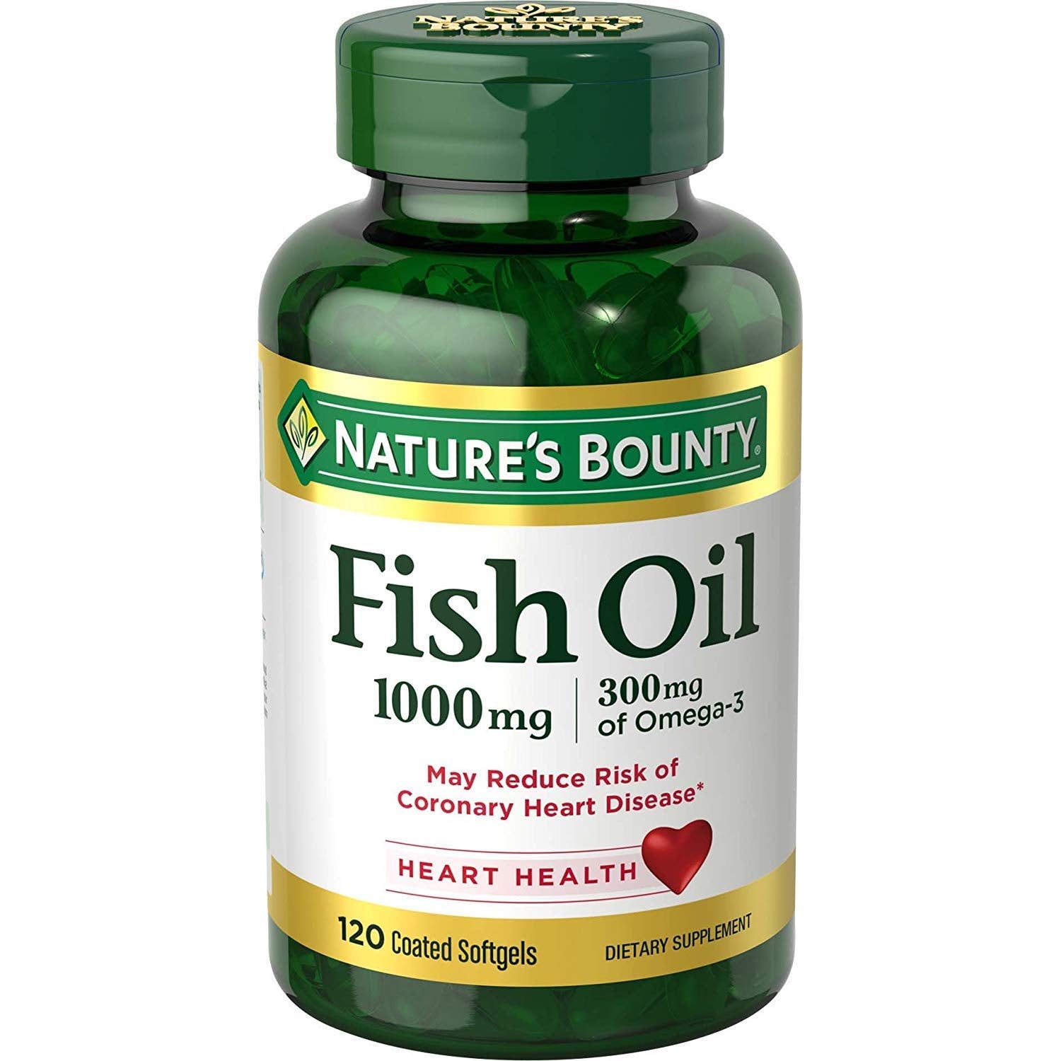 Nature's Bounty Fish Oil 1000 mg Coated Softgels, 220 Count