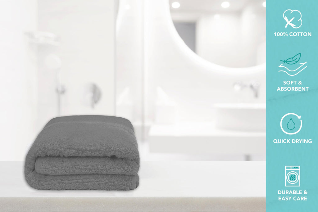 Medium Bath Towels Pack of 6 – 24x48 Inches – Soft, Quick Dry & Highly Absorbent – 100% Cotton Towels for Bathroom, Spa, Gym & Hotel – Aqua Blue