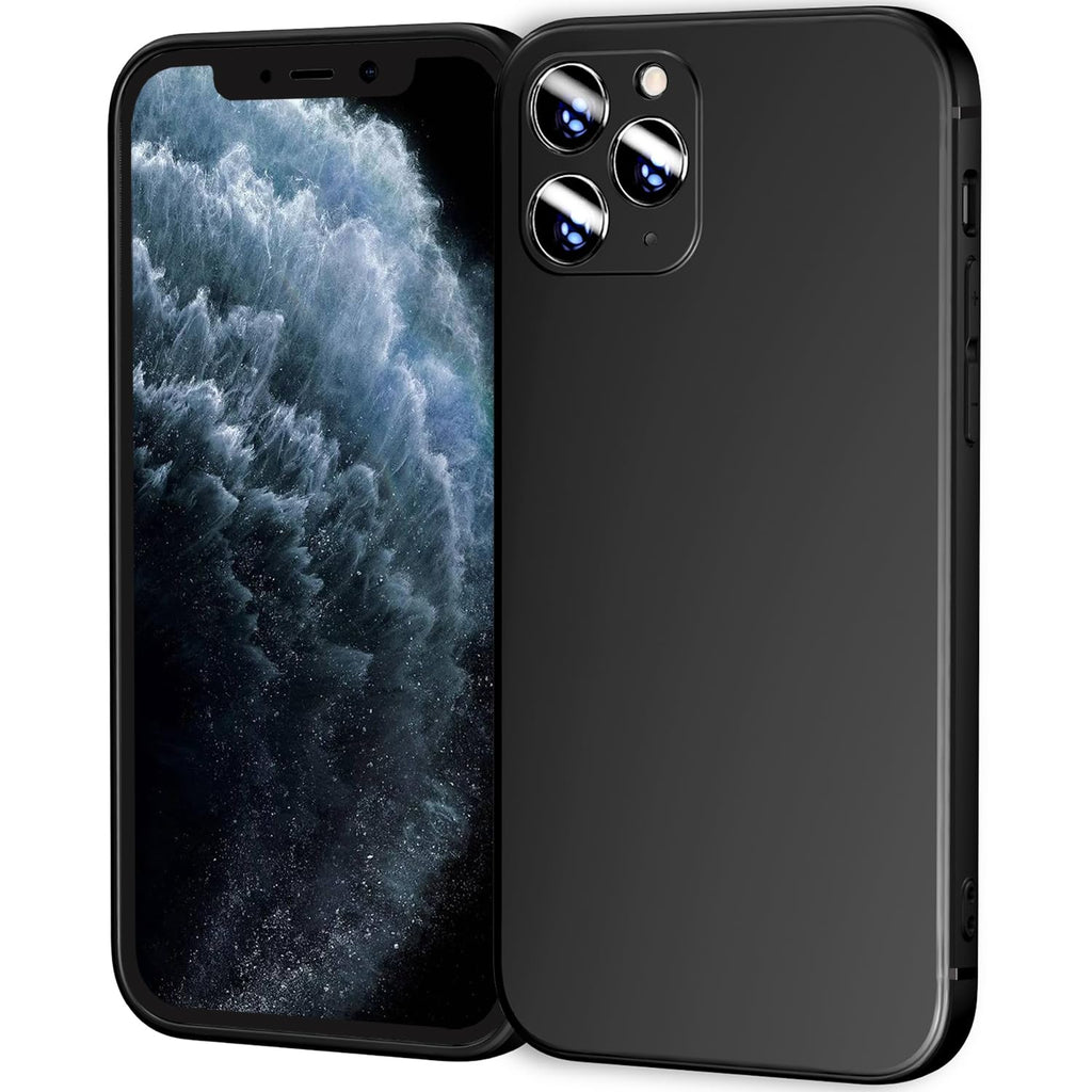 TENOC Phone Case Compatible with iPhone 11, Black Case Anti-Fingerprint Protective Bumper Matte Cover for 6.1 Inch