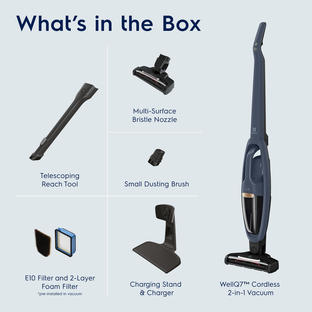 Electrolux WellQ7 Hard Floor Cordless 2-in-1 Vacuum with PowerPro Roller for Hard Surfaces, 50-Minute Run Time, 2 Power Modes, Soft Sand