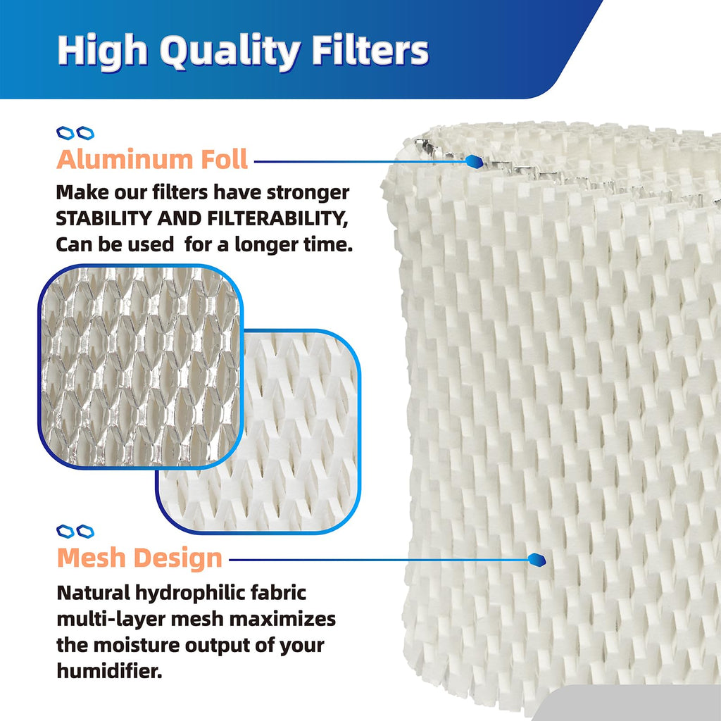 WF2 Humidifier Filter Replacement for Vicks & Kaz Starry Night Cool Mist Humidifier V3500N V3700 V3100 V3900, Fit for Protec PWF2 VEV400 Humidifier Wicking Filters -2 Pack
