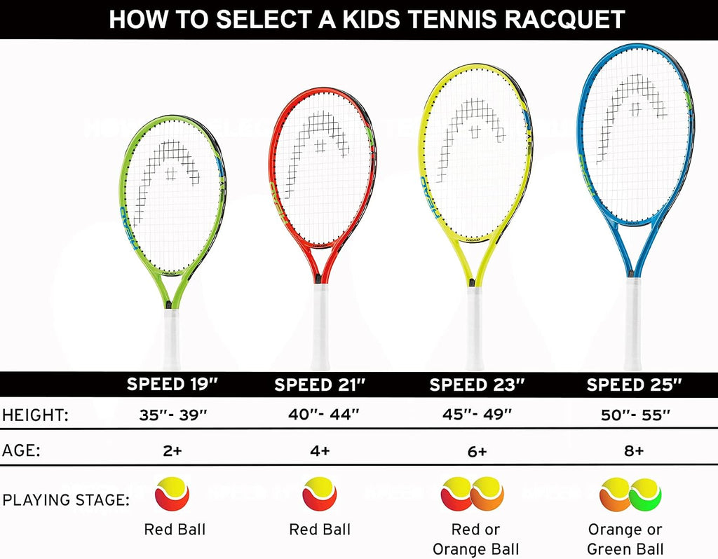 HEAD Speed 21 Junior Pre-Strung Tennis Racquet, Lightweight Youth Tennis Racket for Kids & Beginners, Durable Aluminum Frame, Age 4-6, 21 inch, Red