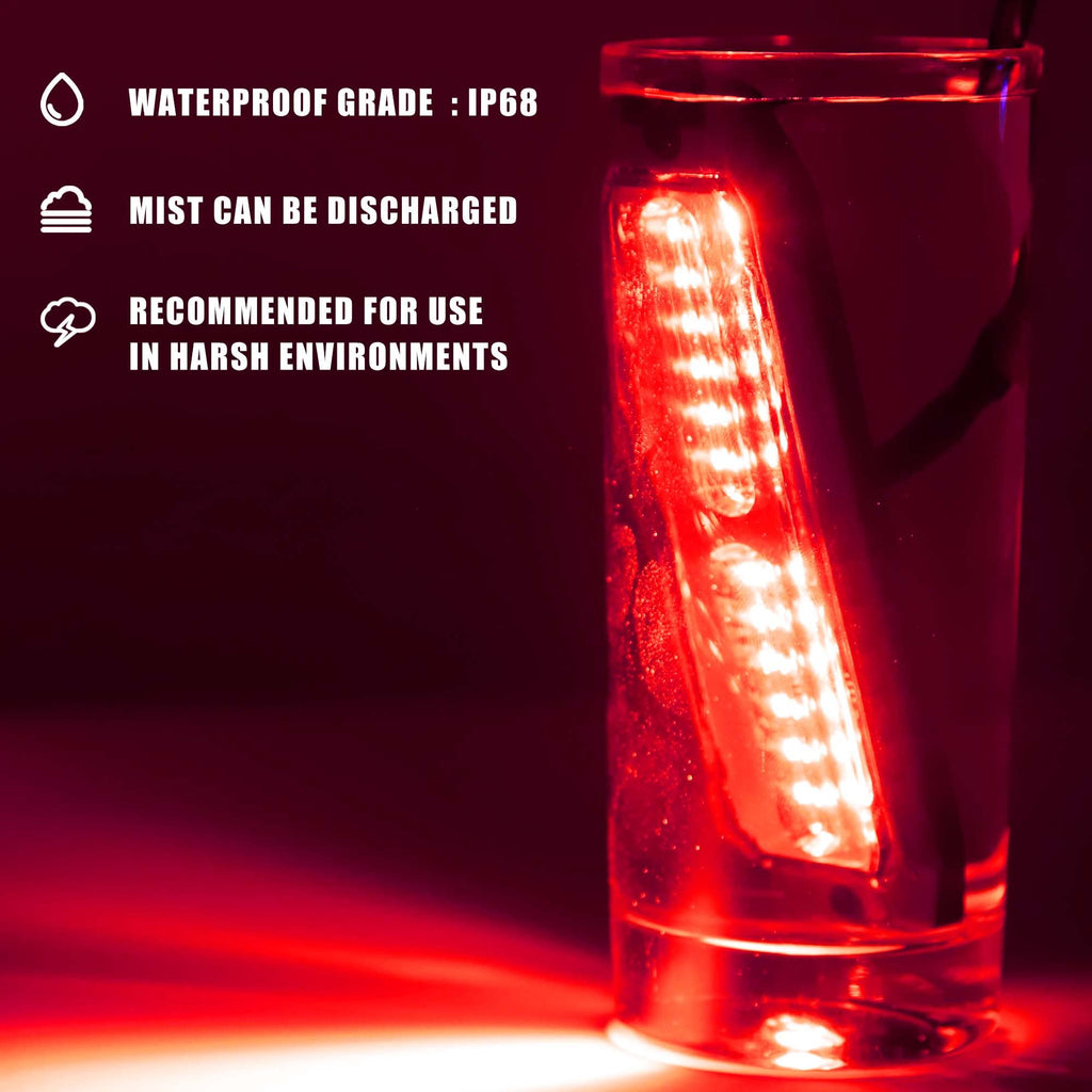 WINECO Amber led strobe lights for trucks 8pcs 12-LED Surface Mount Flashing Strobe Lights kit for Trucks Car Vehicles LED Mini Grille Grill Strobe Light Head Emergency Hazard Warning lights