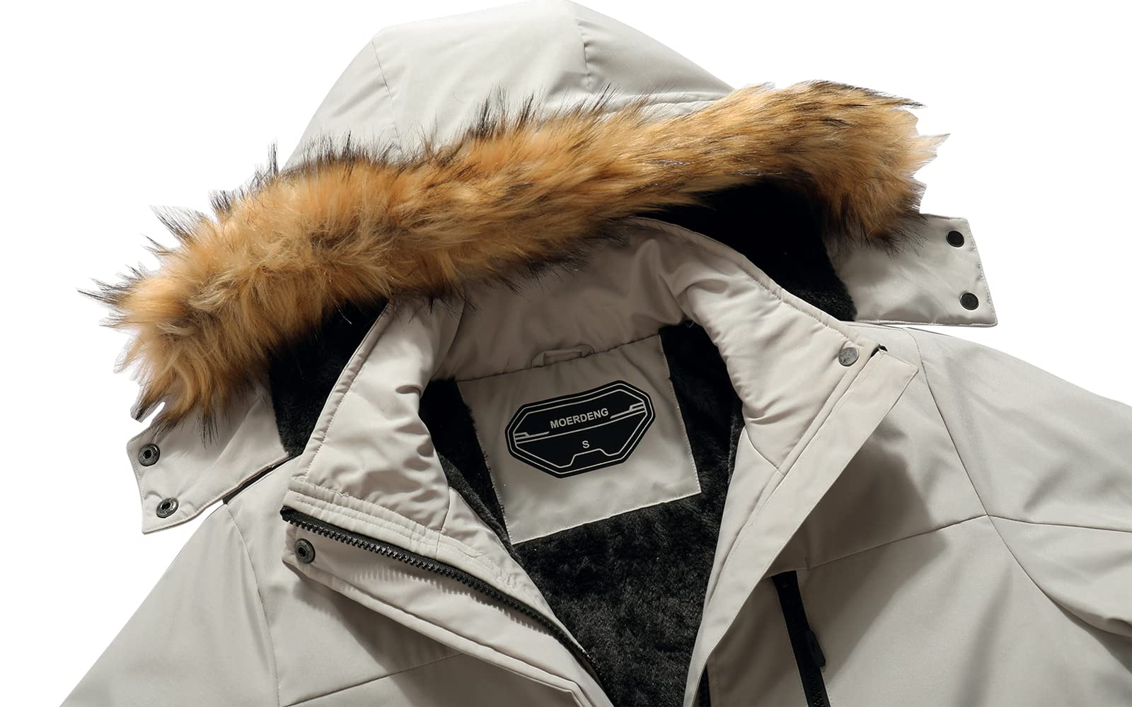 MOERDENG Women's Waterproof Ski Snow Jacket Winter Warm Hooded Snow Coat Mountain Windproof Ski Jacket For Women