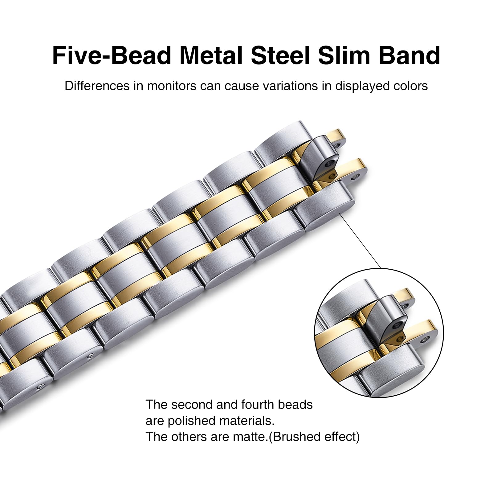 STIROLL Thin Replacement Band Compatible for Apple Watch 38mm 40mm 41mm 42mm(Series 11 10), Stainless Steel Metal Wristband Women Men for iWatch Ultra SE Series 9 8 7 6 5 4 3 2 1, Black