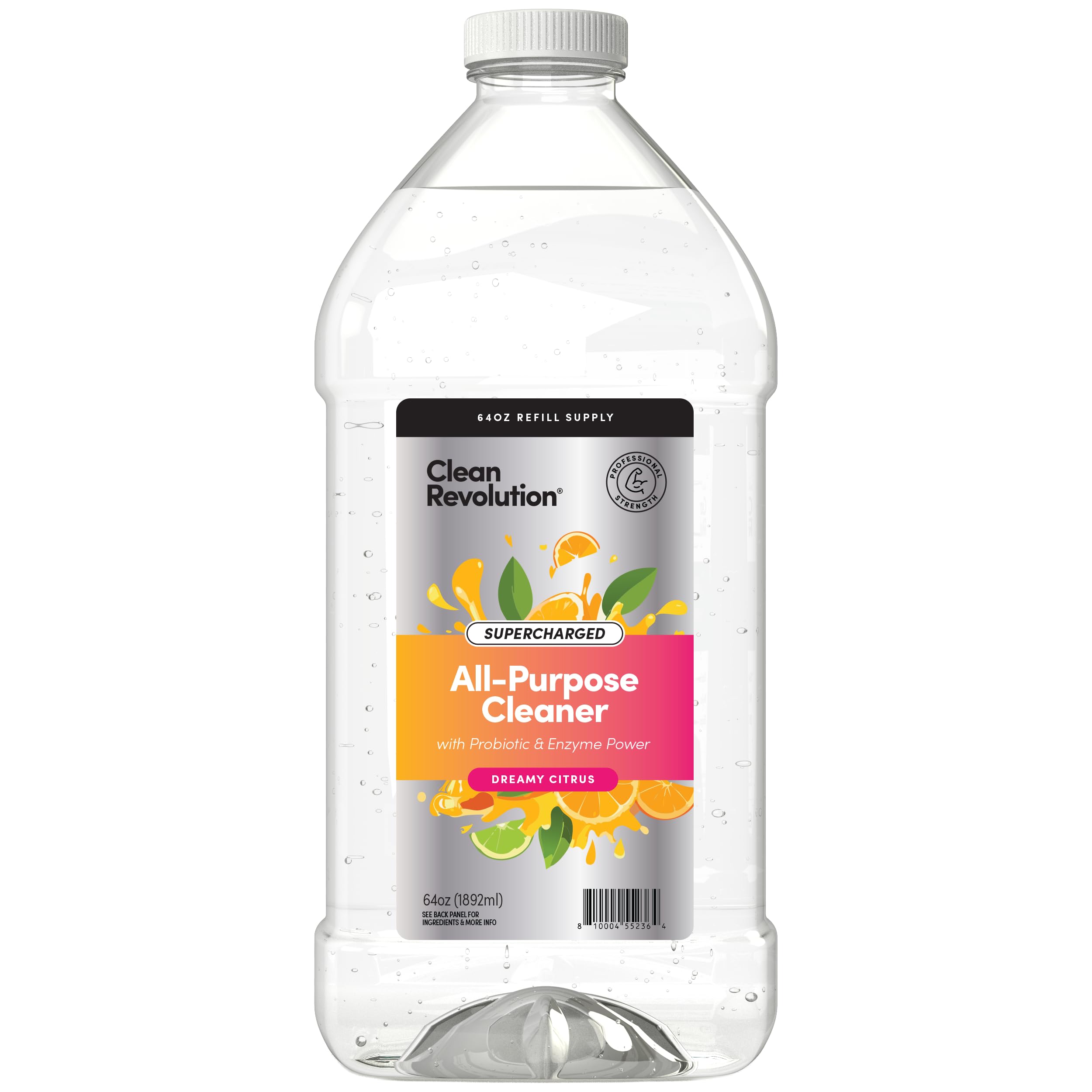 Clean Revolution Multi Surface Cleaner Refill Supply, Non-Toxic, Eco-Friendly & Plant-Based, Ready to Use, Dreamy Citrus, 128 Fl Oz (1 Gallon)