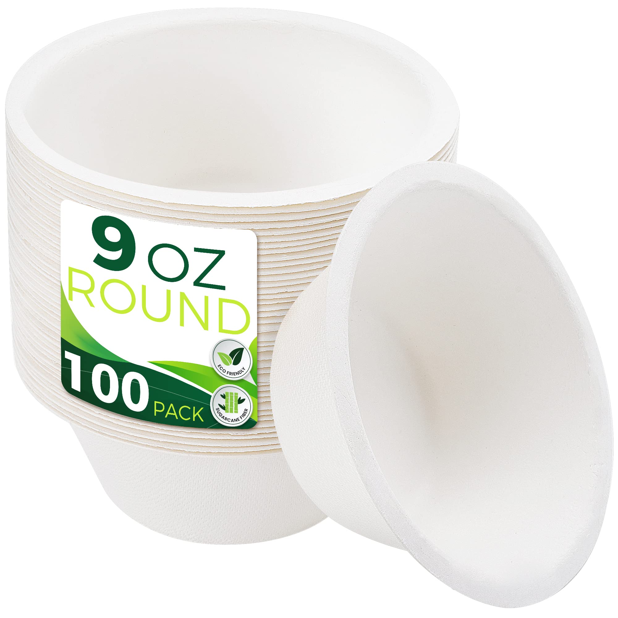 4oz Disposable Paper Cups [100-Pack], Sturdy Small/Mini Paper Cups/bowls, Perfect for Dip Sauce, Tasting and Snacks, 100% Compostable Sample Cups