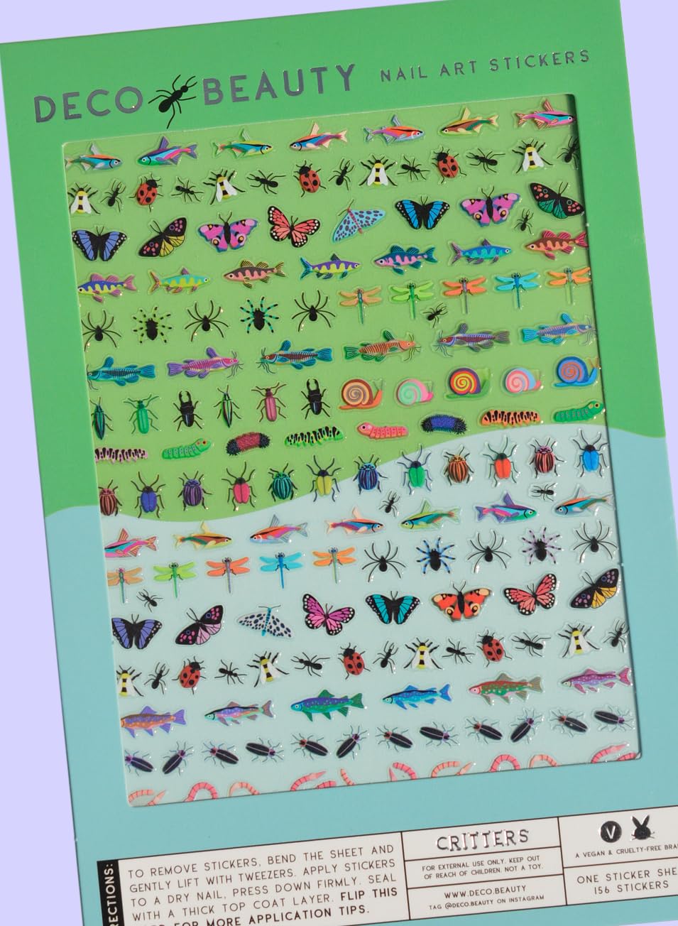 Deco Beauty 90s Baby - Super Thin & Easy-to-Apply Nail Art with The Cutest Designs - Durable & Long-Lasting Nail Art Stickers and Decals for Women, for DIY at-Home Manicures & Salon-Quality Nails