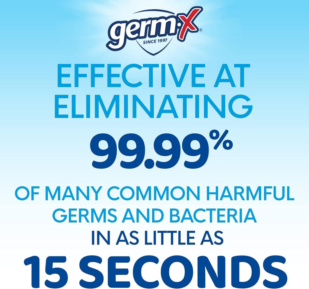 Germ-X Advanced Hand Sanitizer, 2 Fl Oz (Pack of 6), Less Drying Moisturizing Clear Gel, No Rinse Formula, Mini Travel Size for On-The-Go