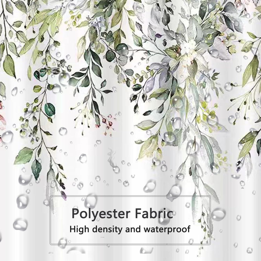 LLSCL Fabric Shower Curtain Liner with Magnets, Waterproof Hotel Quality, 72 x 72 Machine Washable