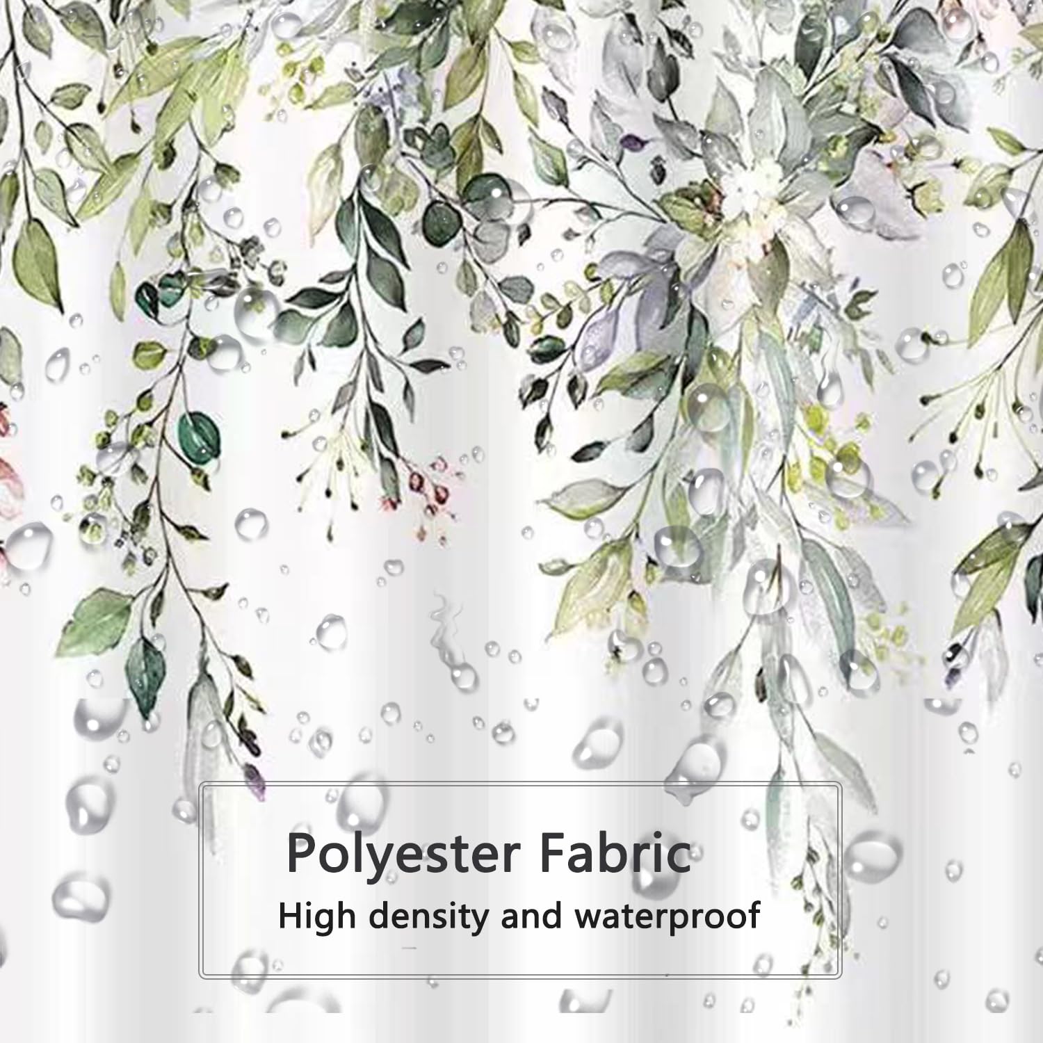 LLSCL Fabric Shower Curtain Liner with Magnets, Waterproof Hotel Quality, 72 x 72 Machine Washable