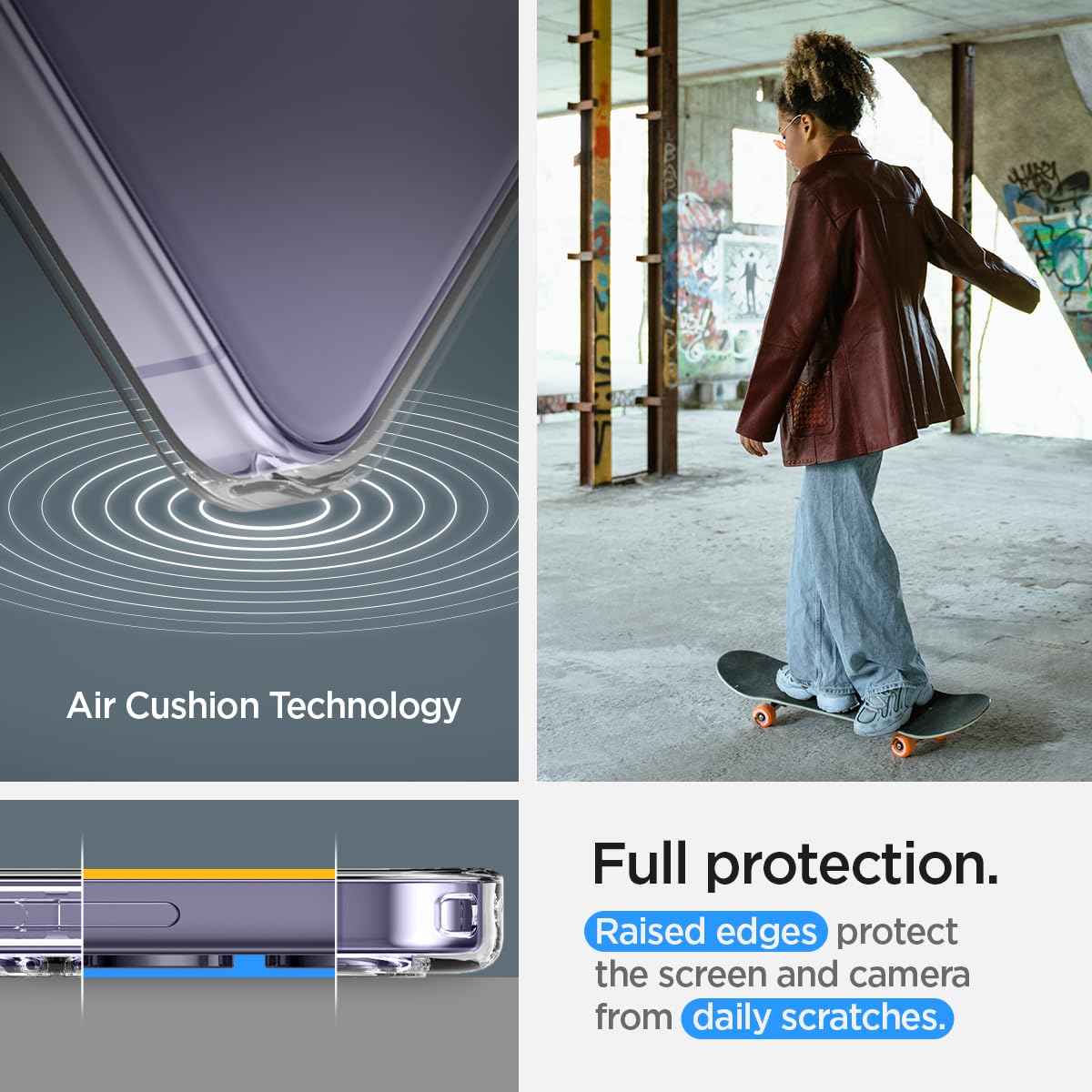 Spigen Liquid Crystal Designed for Galaxy S24 Case (2024) [Military-Grade Protection] - Crystal Clear