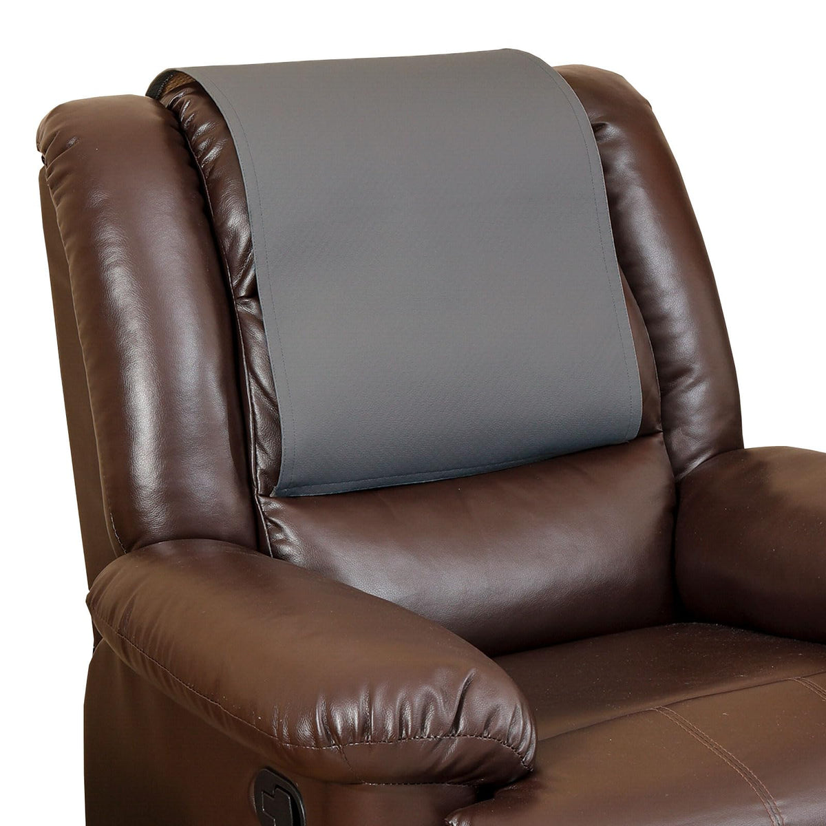 Non Slip Recliner Headrest Protector Washable Faux Leather Headrest Covers for Recliner Chair Waterproof Couch Head Rest Covers for Sofa,Furniture,Office Chair,Theater Seat (Beige)