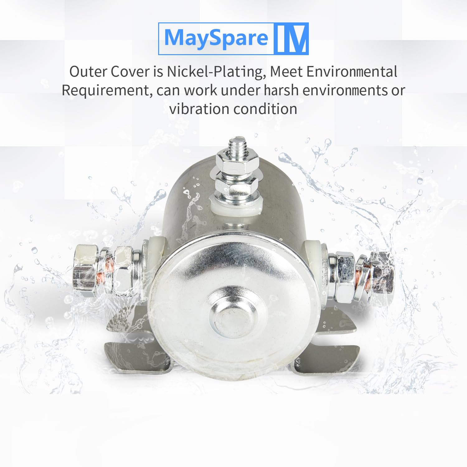 MaySpare Max Transient 200A Trombetta 12V Solenoid Relay 3 Terminal Heavy Duty Winch Marine 24106 SPST 12 Volt Solenoid