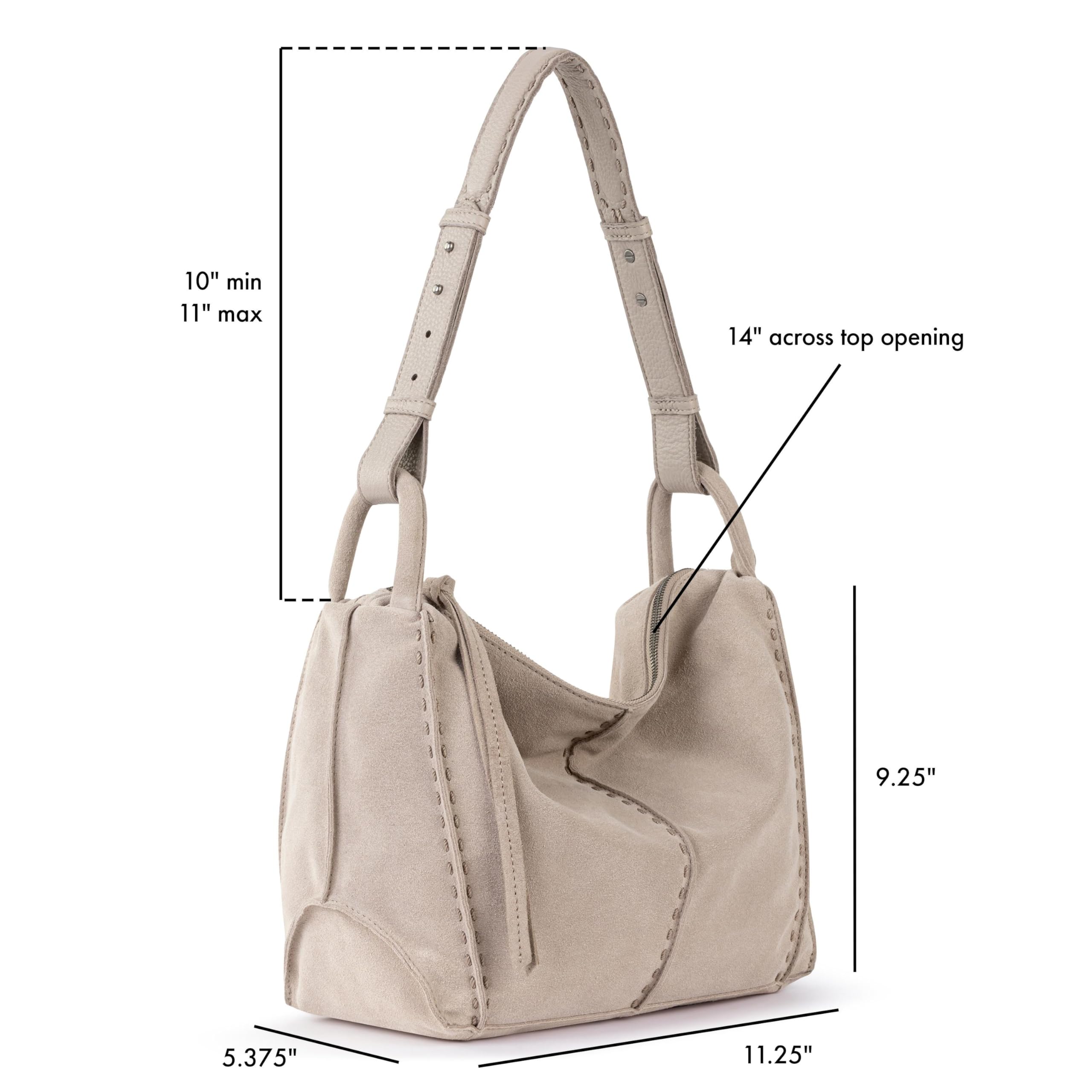 The Sak Los Feliz Hobo Purse - Premium Large Leather Women's Handbag for Everyday & Travel - Durable Purse With Zipper Pocket