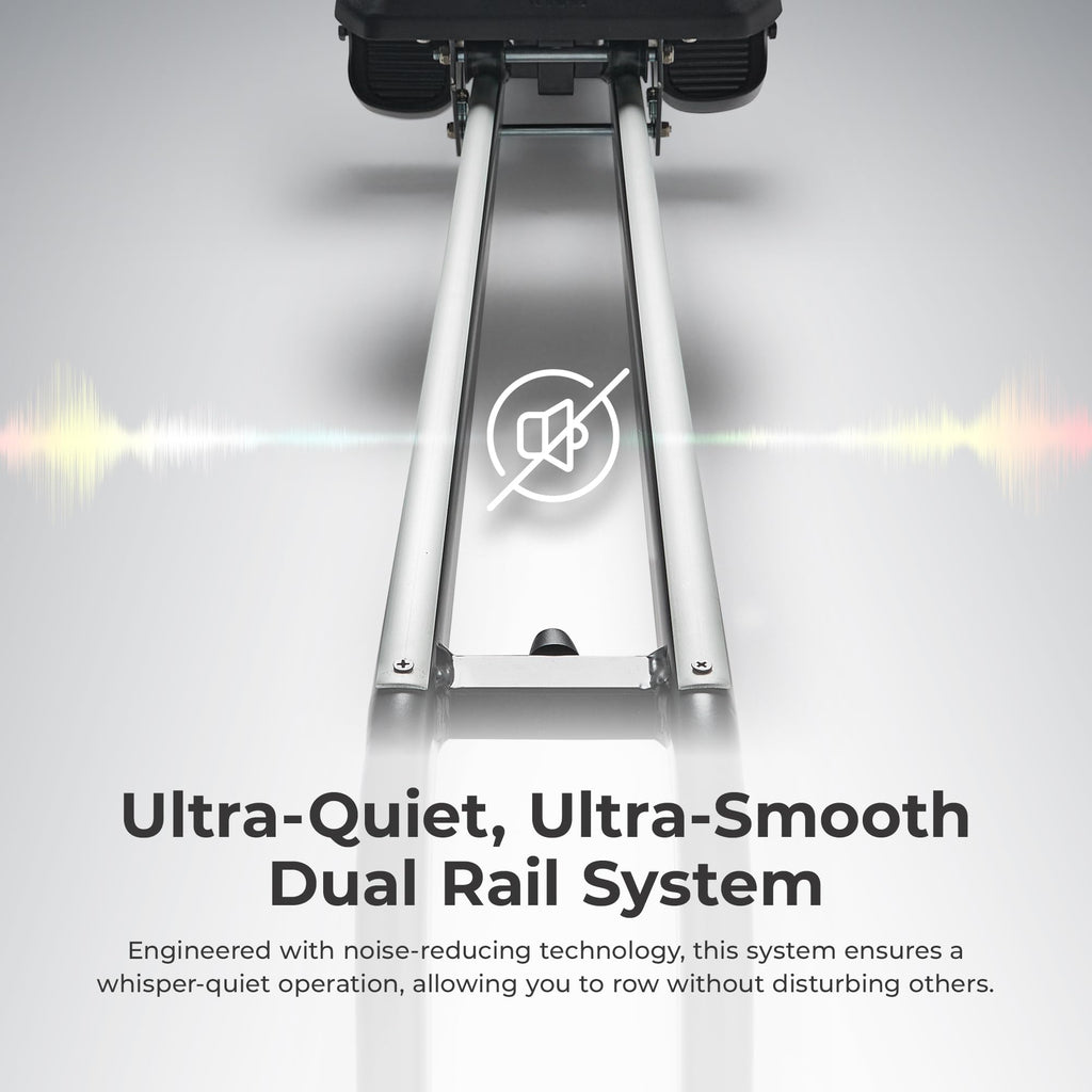 Sunny Health & Fitness Magnetic Rowing Machine for Home Exercise, Quiet & Smooth Rower with Compact Storage and Optional Free SunnyFit App Connectivity