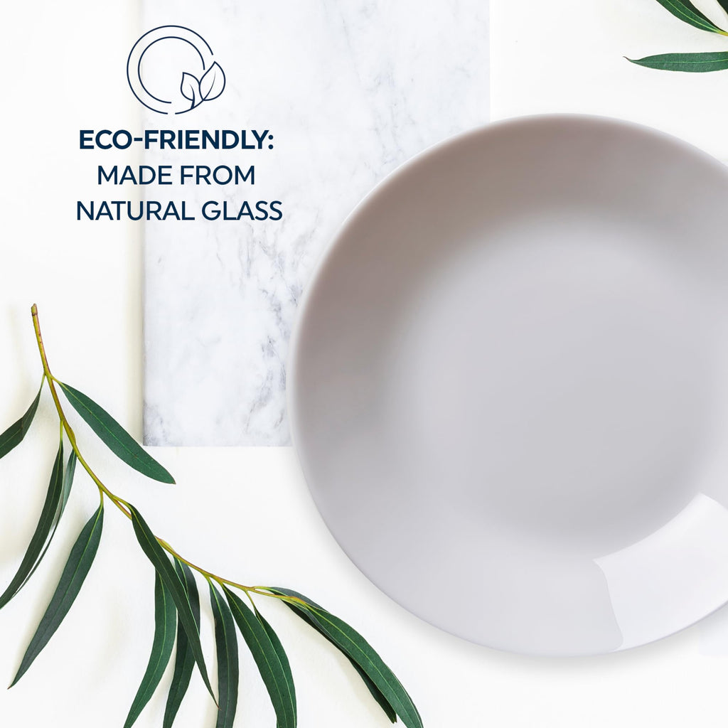 Corelle 3125 Vitrelle Glass Winter Frost Cereal Bowl, White, 18 oz, Pack of 6