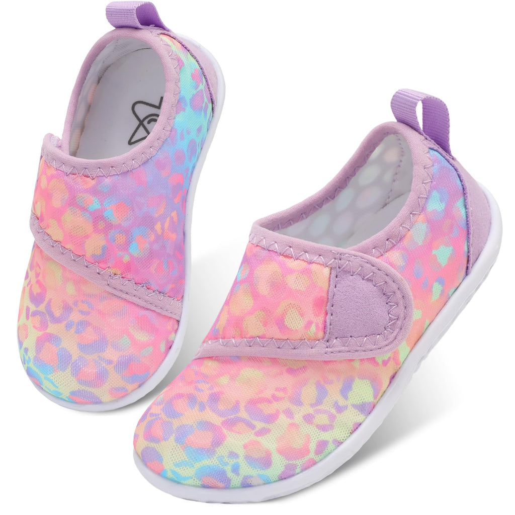 LeIsfIt Toddler Water Shoes Boys Girls Barefoot Aqua Socks Kids Breathable Quick-Dry Swim Shoes for Beach Pool Surf