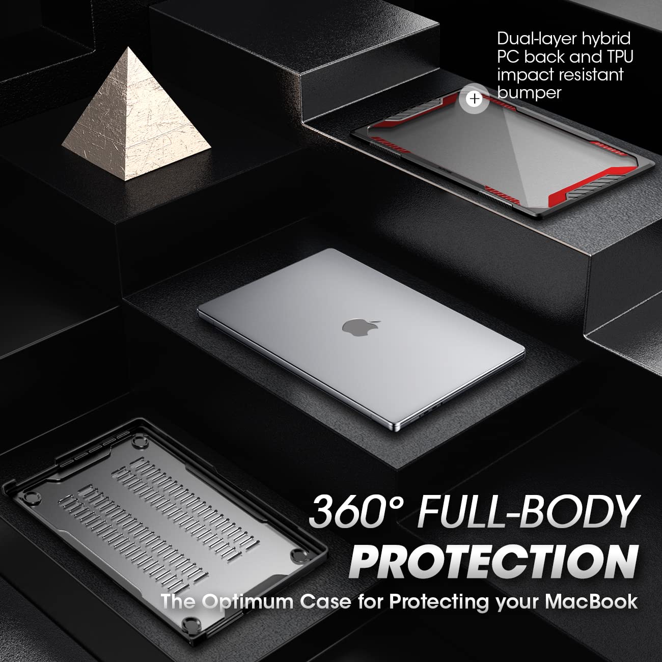 SUPCASE for MacBook Pro 14 Inch Case 2026-2021 (Unicorn Beetle), M5/M4/M3/M2/M1 Pro/Max A3427 A3426 A3434 A3185 A3401 A3112 A2918 A2992 A2779 A2442 Rugged Protective Cover for MacBook Pro 14", Black