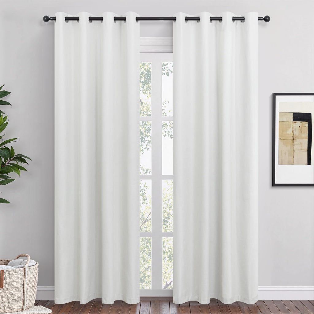Short Small Linen Blackout Curtains 54 Inch Length 2 Panels Set for Bedroom Living Room Grommet 100% Black Out Linen Drapes Room Darkening Window Curtains 54 Inches Long Dark Gray