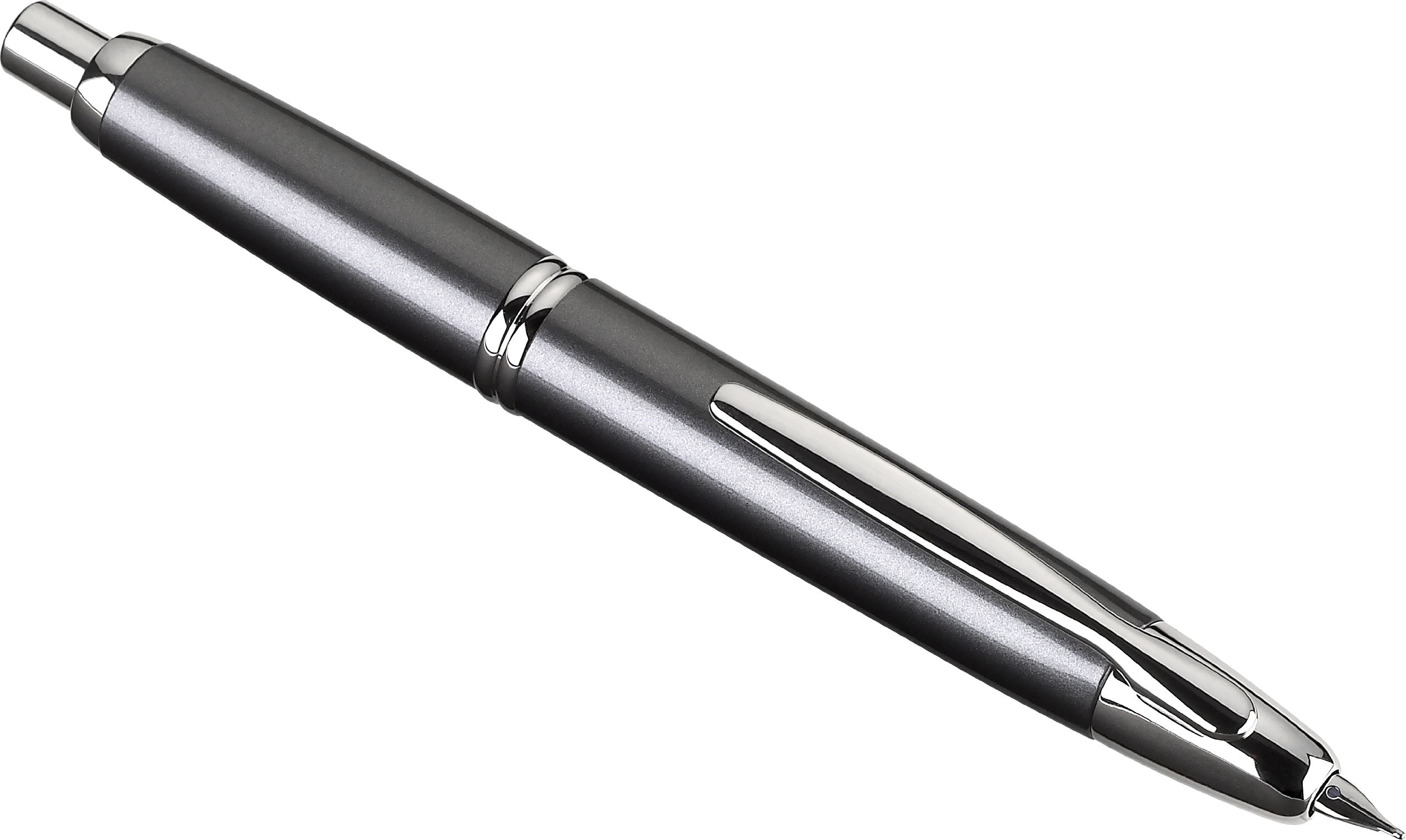 PILOT Vanishing Point Collection Refillable & Retractable Fountain Pen, Black Carbonesque Barrel with Rhodium Accents, Blue Ink, Medium Nib (60246)
