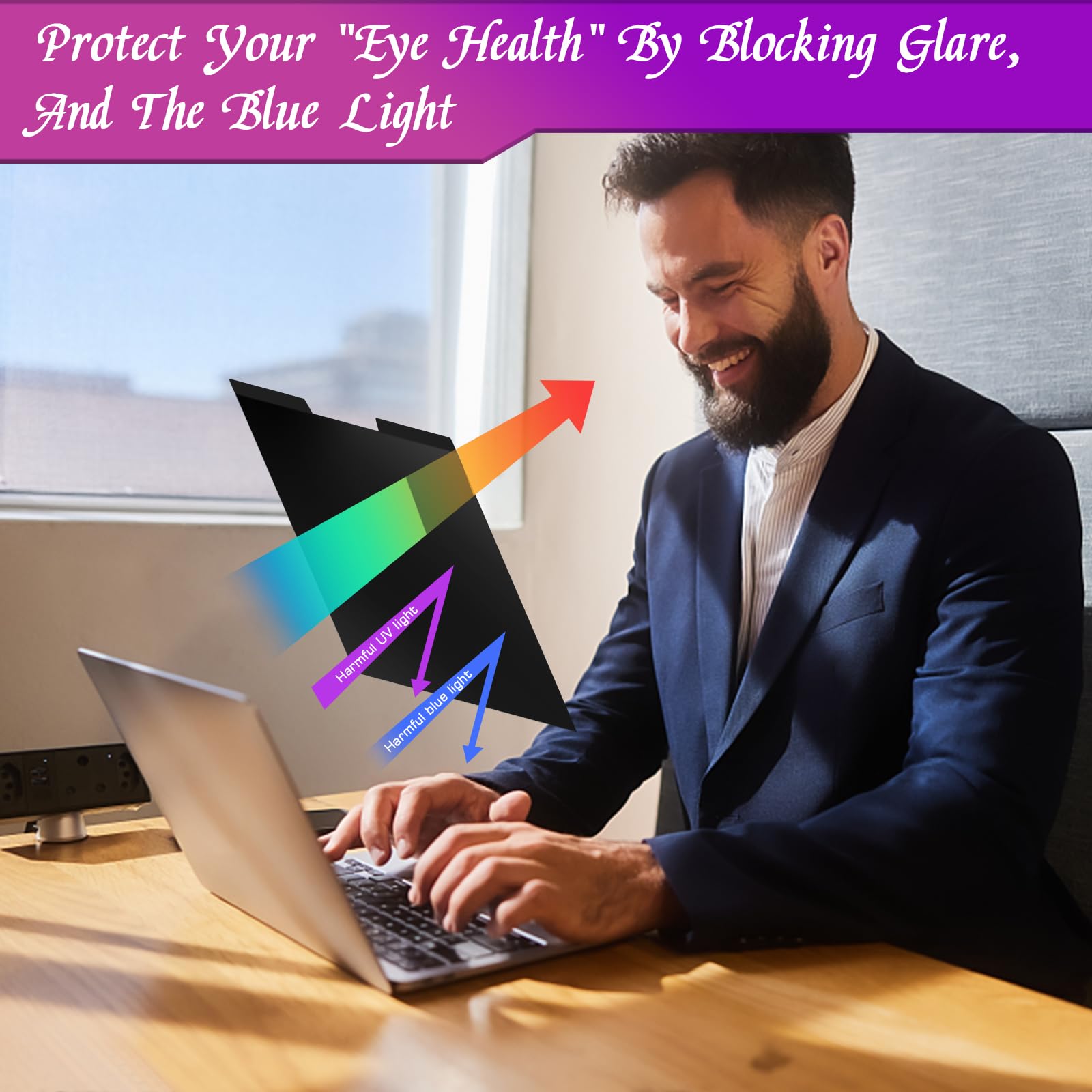 PYS MacBook Air 13.6 Inch Magnetic Privacy Screen for M2 Chip 2022 (A2681) - Removable Anti-Spy Laptop Shield