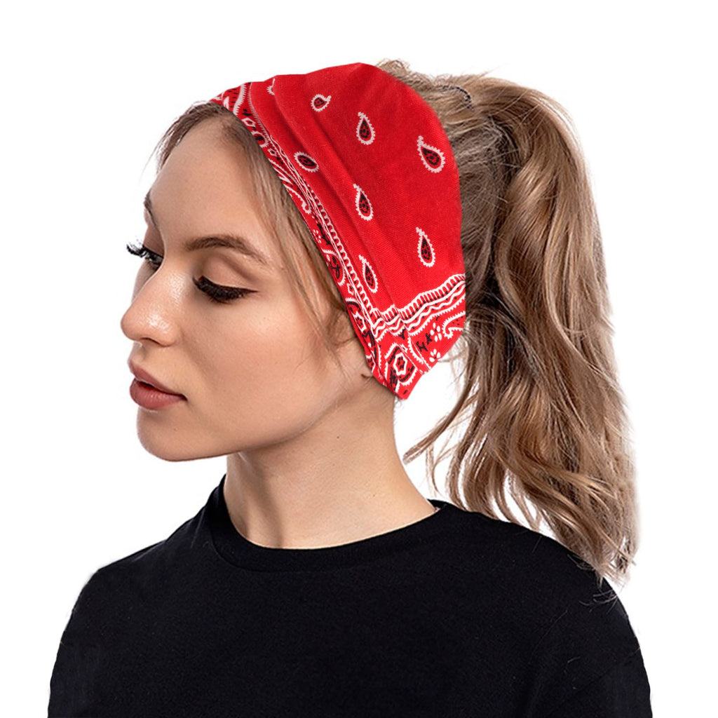 Boho Headbands For Women Fashion Stretch Wide Hair Bands Knoted Turban Head Bands Yoga Running Sweatband Elastic Headband Stylish Wrap Headbands Hair Accessories for Teen Girls 4 Pack