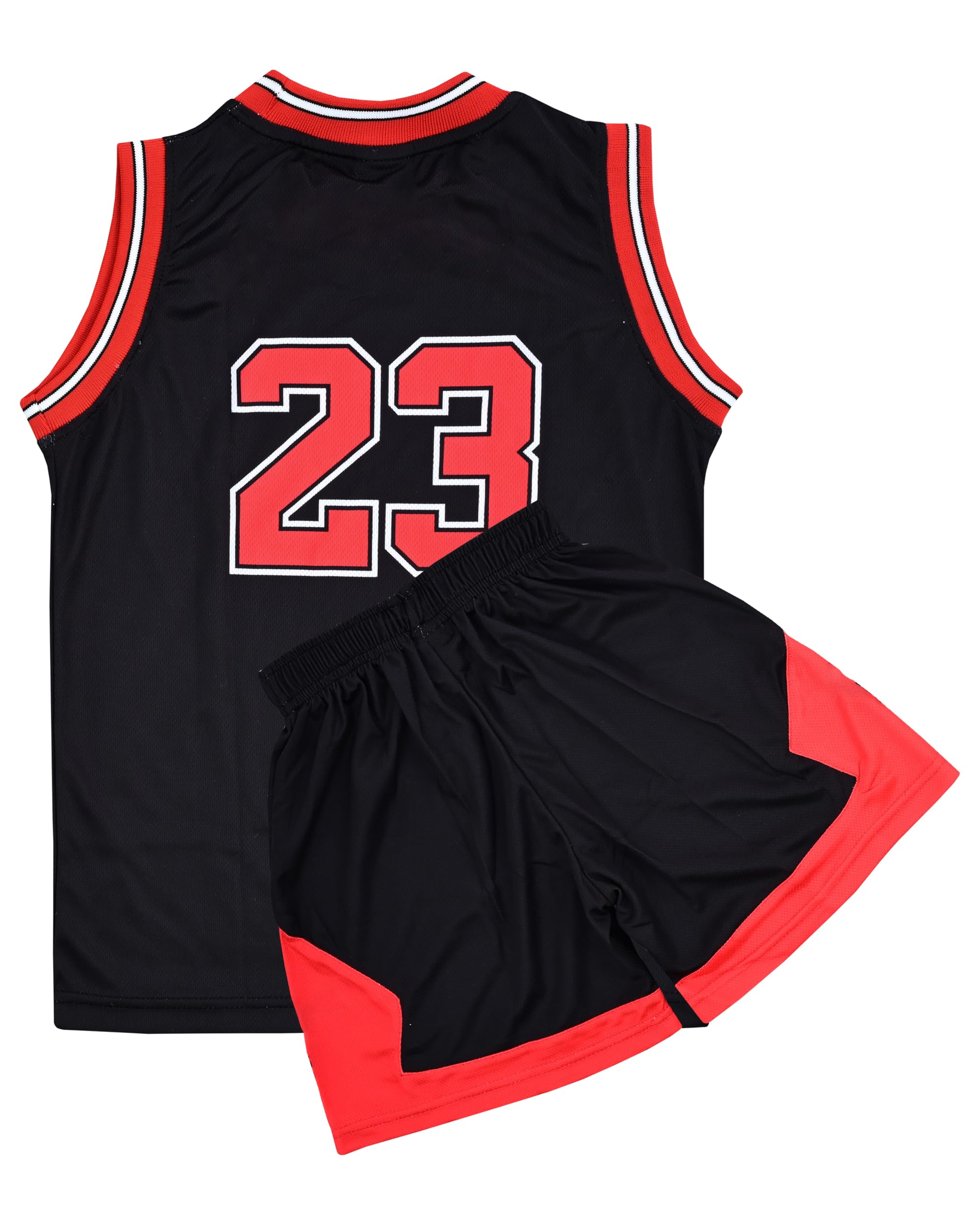 Youth Basketball Jerseys for Boys Girls Gradient Basketball Jersey Shorts for 2-14 Years Kids Training Uniform Sets