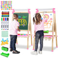 JOYOOSS Easel for Kids Art Easel Kids Easels for Toddlers,Wooden Kid Easel with Paper Roll - Adjustable Magnetic Double Sided Kids Dry Erase Board,Birthday Gifts for 1-12 Year Old Girls or Boys Blue