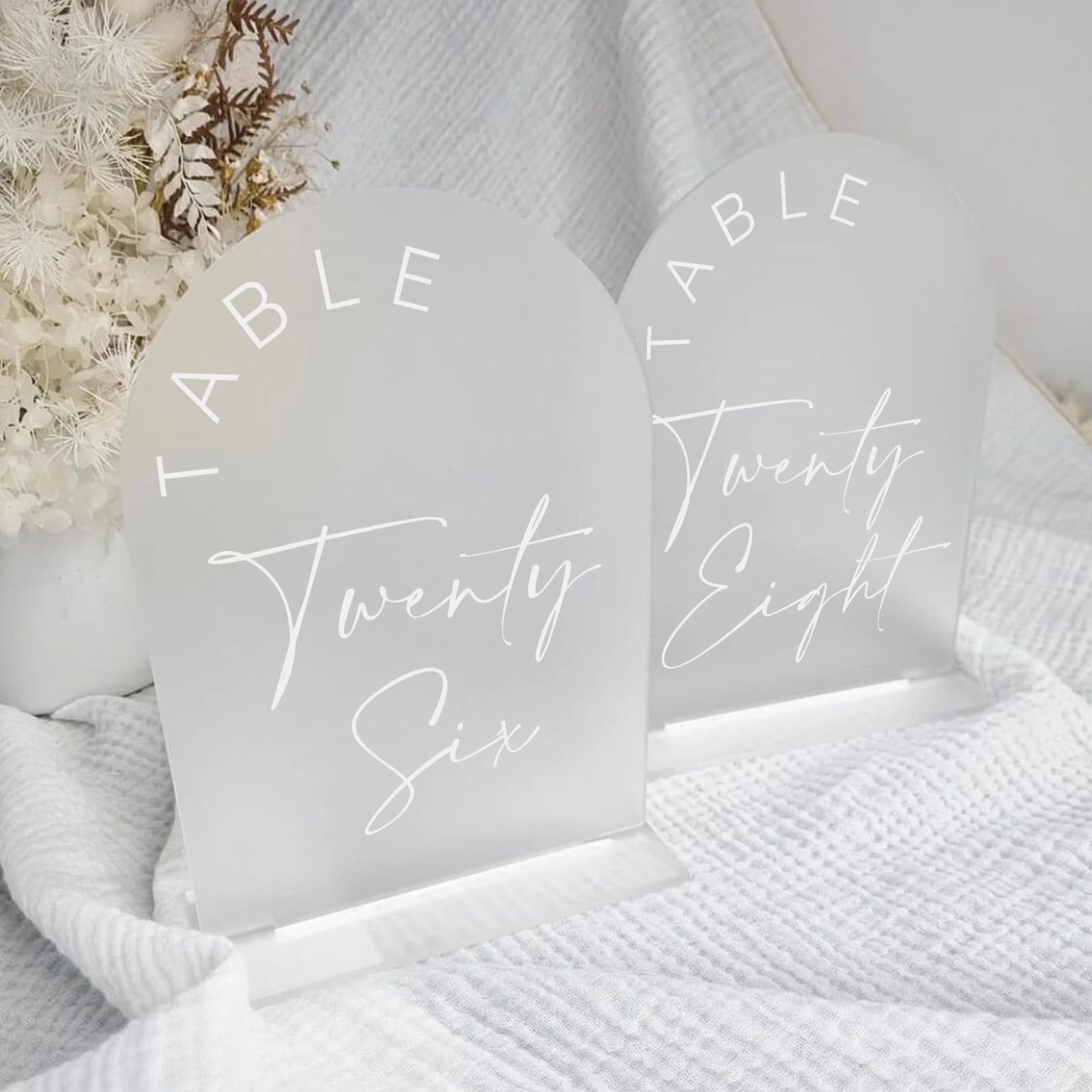 Black Arched Wedding Table Numbers 1-10 with Stands, 5x7 Inch Black Arch Acrylic Sign with Gold Letters, Acrylic Table Numbers for Wedding Reception