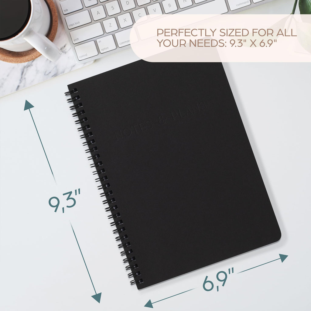 Beautiful Daily Planner And Notebook With Hourly Schedule - Aesthetic Spiral To do List Notepad to Easily Organize Your Tasks And Appointments - Stylish Book And School Or Office Supplies