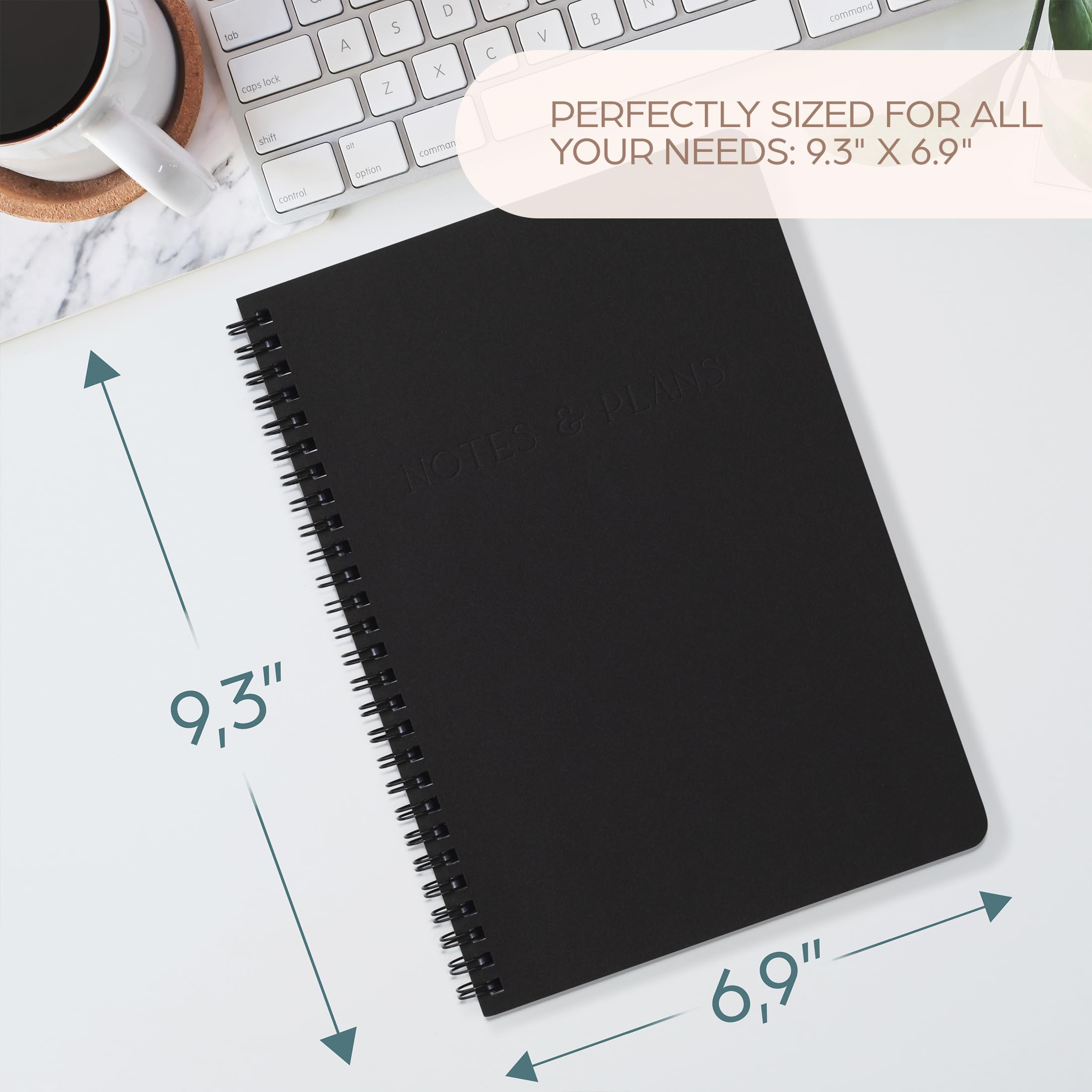 Beautiful Daily Planner And Notebook With Hourly Schedule - Aesthetic Spiral To do List Notepad to Easily Organize Your Tasks And Appointments - Stylish Book And School Or Office Supplies