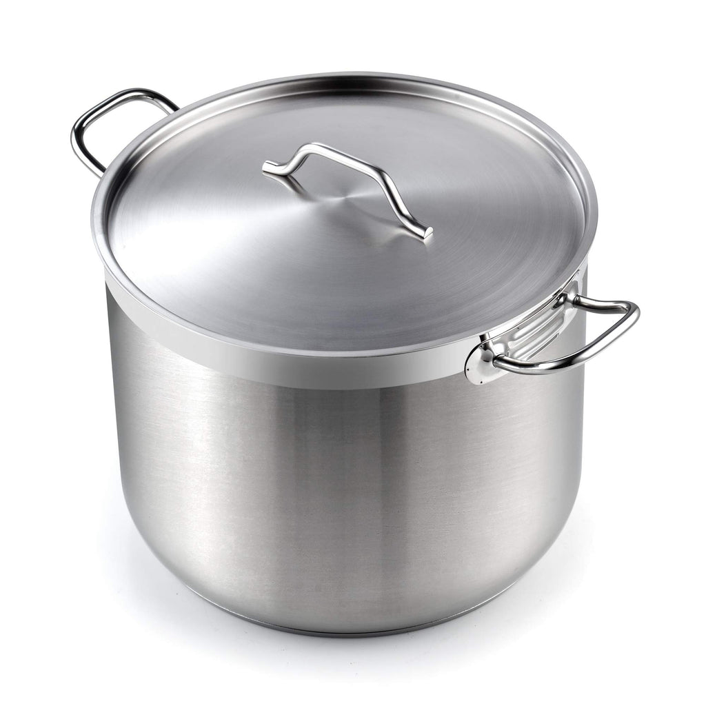 Cooks Standard Professional 6 Quart Stock Pot with Lid, Stainless Steel Dutch Oven Pot
