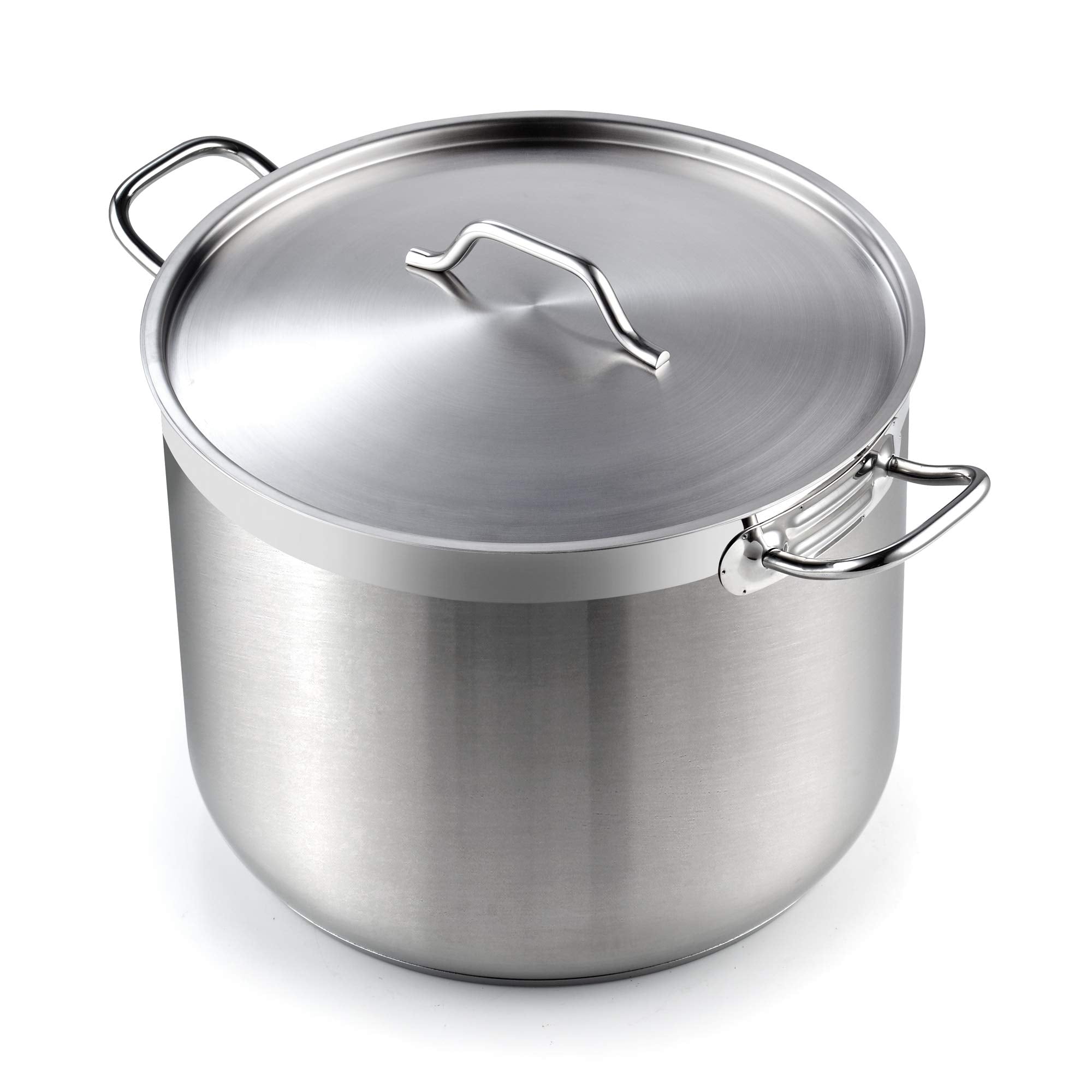 Cooks Standard Professional 6 Quart Stock Pot with Lid, Stainless Steel Dutch Oven Pot