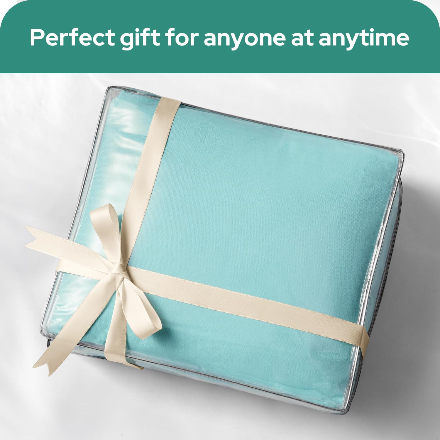 HOMEIDEAS Full Size Bed Sheets - 6 Piece Set (Aqua Blue) - Extra Soft Brushed Microfiber 1800 Bedding Sheets, Deep Pocket, Wrinkle & Fade Free