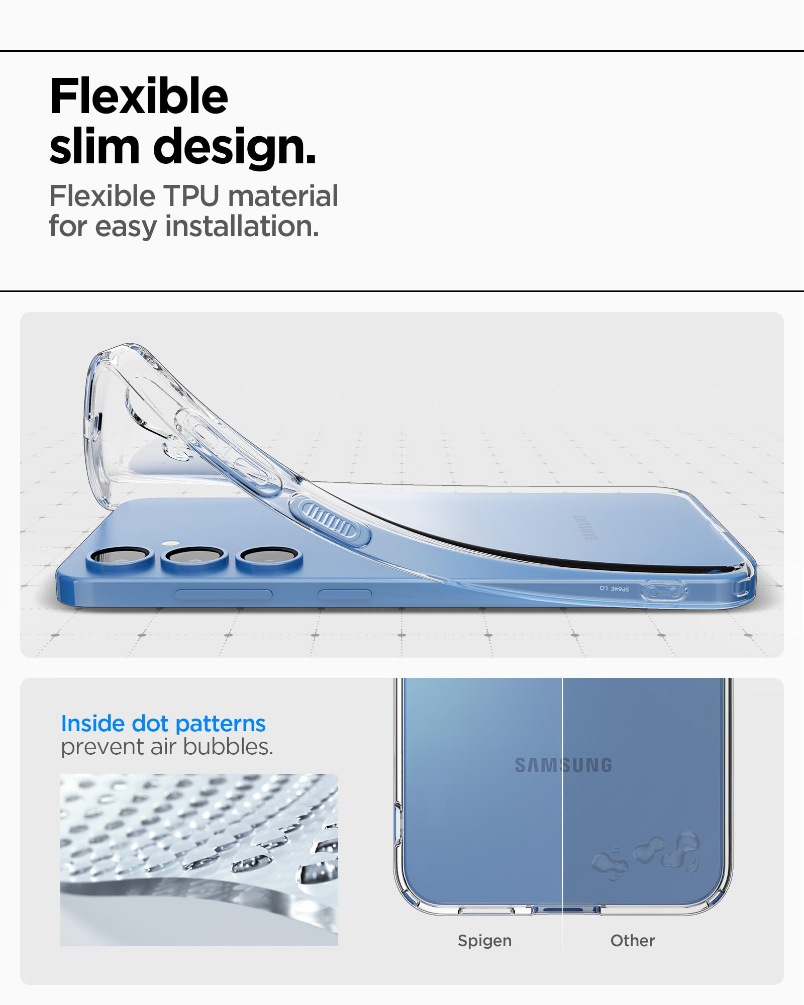 Spigen Liquid Crystal Designed for Galaxy S24 Case (2024) [Military-Grade Protection] - Crystal Clear