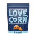 LOVE CORN Sea Salt – Crunchy Roasted Corn Snack, 3 Simple Ingredients, Gluten Free, Non-GMO, Zero Sugar, Vegan, Plant Based– Alternative to Chips, Nuts & Crackers – Office & On-the-Go Snacks – 4oz