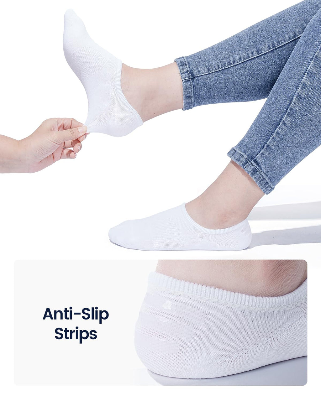 IDEGG No Show Socks Women 10 Pairs Low Cut Anti-Slid Novelty Athletic Casual Invisible Liner Socks